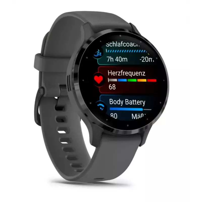 Smartwatch GARMIN Venu 3S — 41 mm caixa de polímero cinzenta, 1,2 polegadas AMOLED, 10 dias de autonomia, 5 ATM