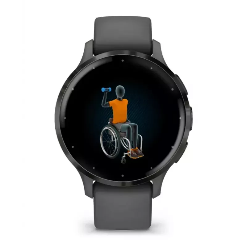Smartwatch GARMIN Venu 3S — 41 mm caixa de polímero cinzenta, 1,2 polegadas AMOLED, 10 dias de autonomia, 5 ATM
