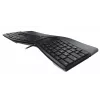 Teclado ergonómico de tamanho completo com fio Cherry KC 4500 ERGO preto USB QWERTY UK 109 teclas layout curvo apoio de pulso cabo 1,8 m