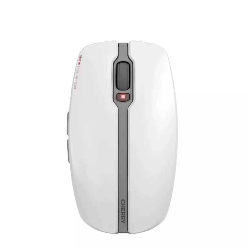 Teclado CHERRY Stream Desktop Recharge com ligação RF sem fios, completo 115 teclas, layout QWERTY UK, cinzento, rato incluído