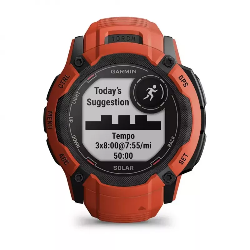 Smartwatch GARMIN Instinct 2X Solar – Relógio desportivo, 50 mm caixa de polímero, carregamento solar, GPS (GPS/GLONASS/Galileo), 10 ATM, pulseira de silicone