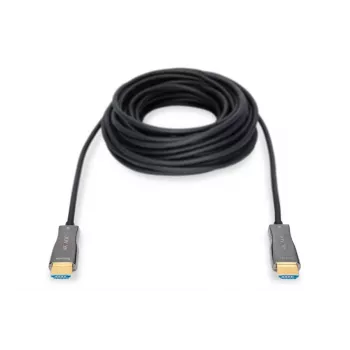 DIGITUS Cabo de fibra ótica híbrido HDMI AOC, tipo A M/M, 30m UHD 4K@60Hz, CE, preto