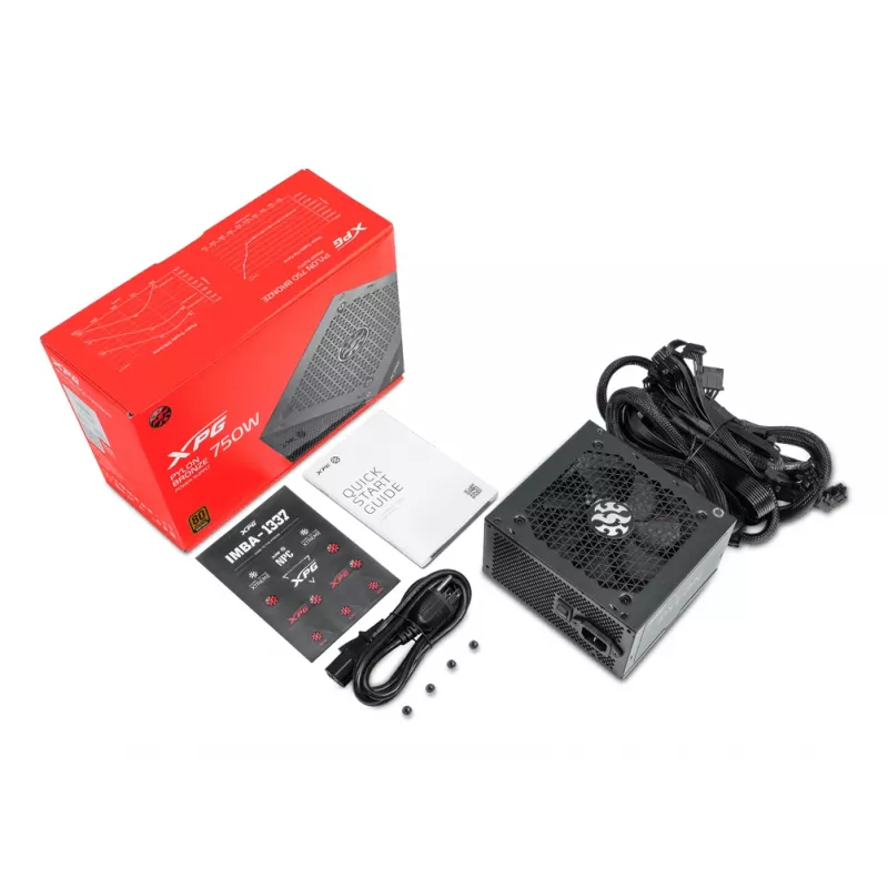 Fonte de alimentação XPG PYLON 650W, 650 W, 100 - 240 V, 50 - 60 Hz, 8/4 A, Ativa, 110 W