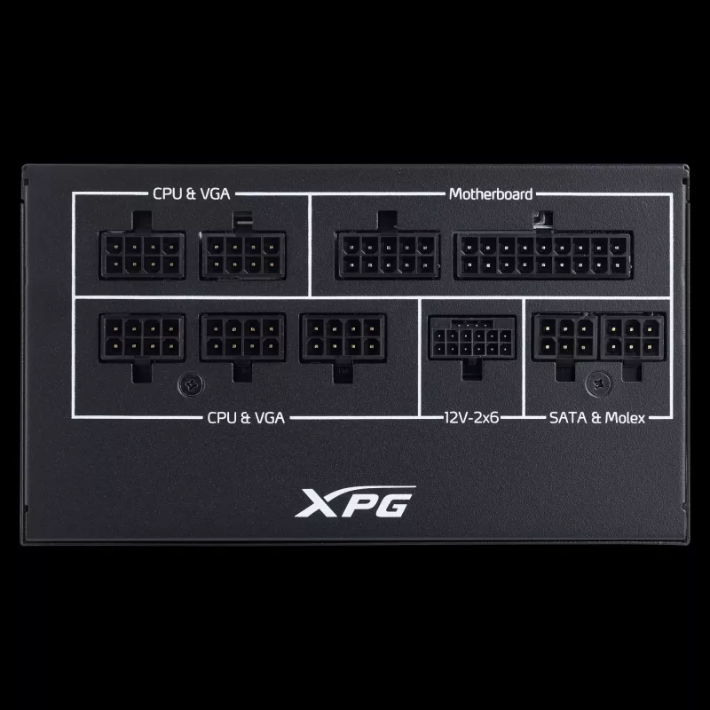 Fonte de alimentação XPG COREREACTOR II VE 850W, 850 W, 100 - 240 V, 47 - 63 Hz, 12 A, 20 A, 70.8 A