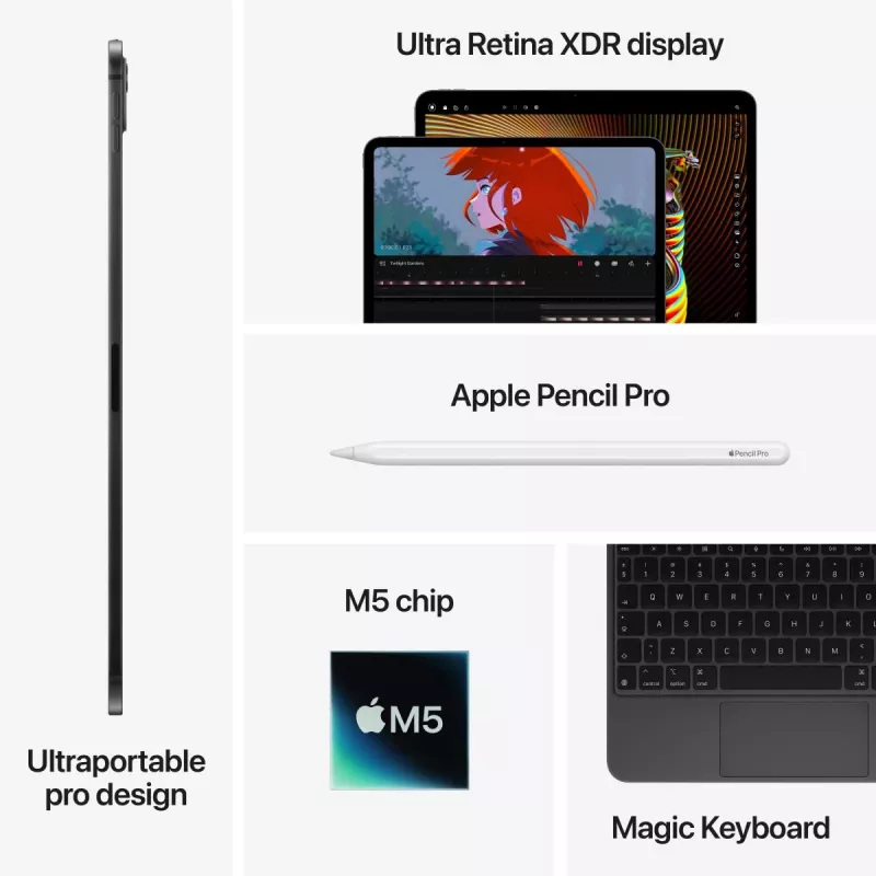 APPLE iPad Pro M5 - 11 polegadas - Wi-Fi - 1 TB - vidro padrão - Space Black