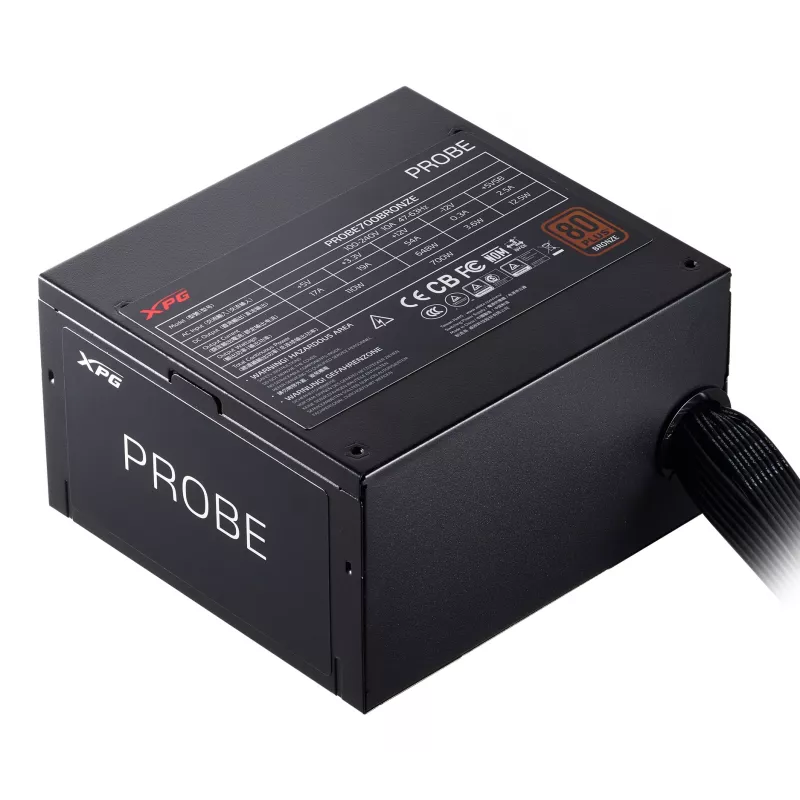 Fonte de alimentação XPG PROBE 700 BRONZE, 700 W, 100 - 240 V, 47 - 63 Hz, 10 A, Ativa, 19 A