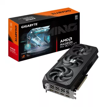 Placa gráfica GIGABYTE Radeon RX 9070 XT GAMING 16G – 16GB GDDR6, 256bit, PCI-E 5.0, 2970 MHz frequência do núcleo, 2 x DisplayPort 2.1a, 2 x HDMI 2.1b, GV-R9070XTGAMING-16GD