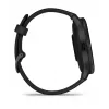 GARMIN INTERNATIONAL Venu 3 – Aro em aço inoxidável escovado com caixa preta e bracelete de silicone – 45 mm