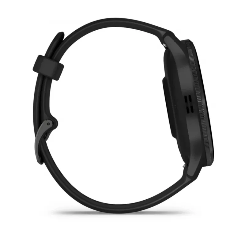 GARMIN INTERNATIONAL Venu 3 – Aro em aço inoxidável escovado com caixa preta e bracelete de silicone – 45 mm