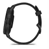 GARMIN INTERNATIONAL Venu 3 – Aro em aço inoxidável escovado com caixa preta e bracelete de silicone – 45 mm
