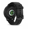 GARMIN INTERNATIONAL Venu 3 – Aro em aço inoxidável escovado com caixa preta e bracelete de silicone – 45 mm