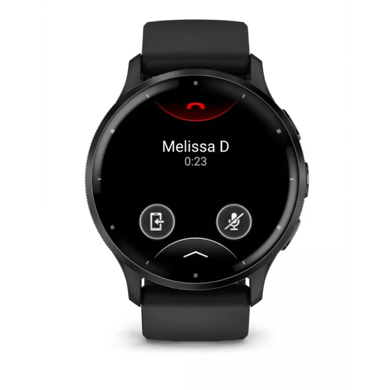 GARMIN INTERNATIONAL Venu 3 – Aro em aço inoxidável escovado com caixa preta e bracelete de silicone – 45 mm