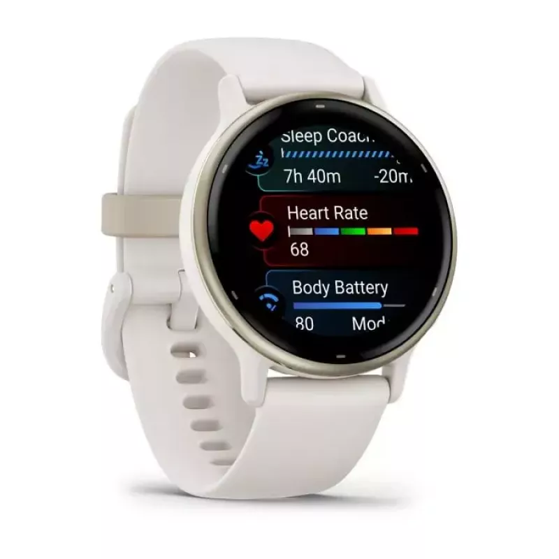 Smartwatch GARMIN Vivoactive 5 – relógio desportivo, caixa de alumínio/polímero de 42 mm, AMOLED 1,2 polegadas, GPS/GLONASS/Galileo, frequência cardíaca e SpO2, 5 ATM, 11 dias de autonomia