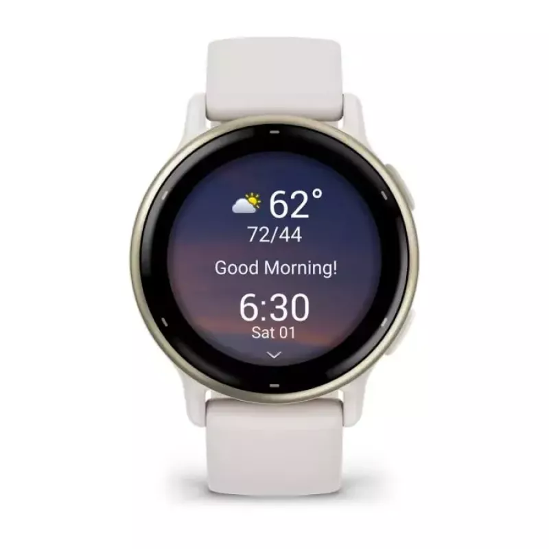 Smartwatch GARMIN Vivoactive 5 – relógio desportivo, caixa de alumínio/polímero de 42 mm, AMOLED 1,2 polegadas, GPS/GLONASS/Galileo, frequência cardíaca e SpO2, 5 ATM, 11 dias de autonomia