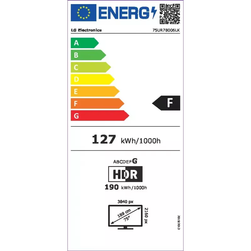 TV LG 75UR78006LK.AEUD 190,5 cm (75