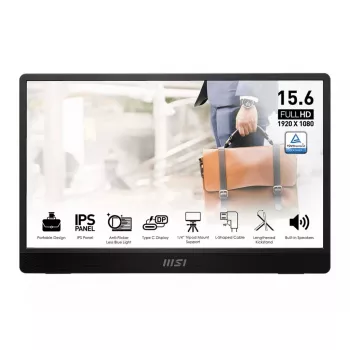 Monitor de computador MSI PRO MP161DE E2 39,6 cm (15,6 inch) 1920 x 1080 pixels Full HD LED preto