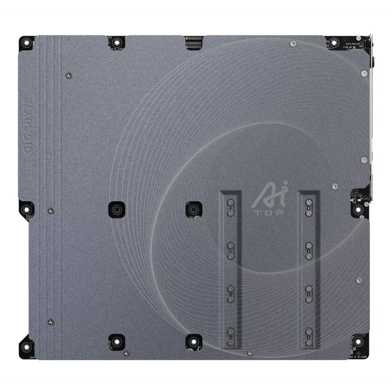 Placa-mãe GIGABYTE TRX50 AI TOP-2B - CPUs AMD Ryzen Threadripper PRO 7000, VRM Digital 16+8+4 Fases, até 5200 MHz DDR5, 4xPCIe 5.0 M.2, Wi-Fi 7, LAN 10 GbE, USB 4