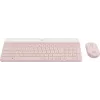 Conjunto de teclado e rato sem fios LOGITECH Slim Mk470 - Rosa Qwerty Us/int'l