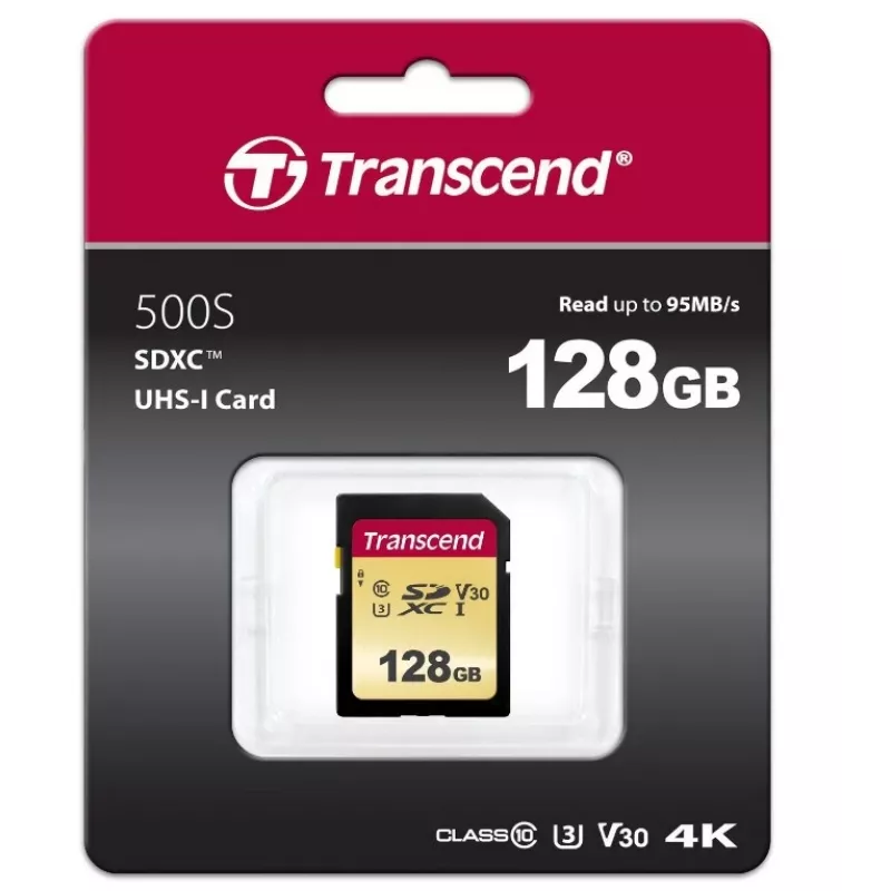 Memória flash Transcend 128 GB SDXC UHS-I 500S