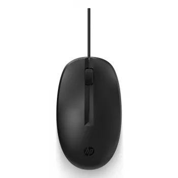 Rato HP 125 ótico com fio USB preto