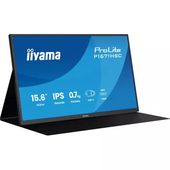 Monitor de computador iiyama ProLite P1671HSC-B1 39,6 cm (15,6 polegadas) 1920 x 1080 píxeis Full HD LED preto