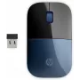 Rato sem fios HP Z3700 azul, ambidestro, ótico, RF Wireless, 1200 DPI, azul