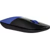 Rato sem fios HP Z3700 azul, ambidestro, ótico, RF Wireless, 1200 DPI, azul