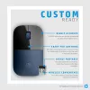 Rato sem fios HP Z3700 azul, ambidestro, ótico, RF Wireless, 1200 DPI, azul