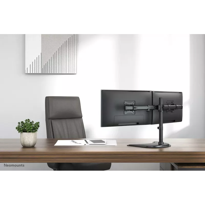 Suporte de monitor Neomounts NM-D335DBLACK 10-27 polegadas, montagem por aperto/em pé/através, 8 kg, 25,4 cm (10 polegadas), 68,6 cm (27 polegadas), 100 x 100 mm, preto
