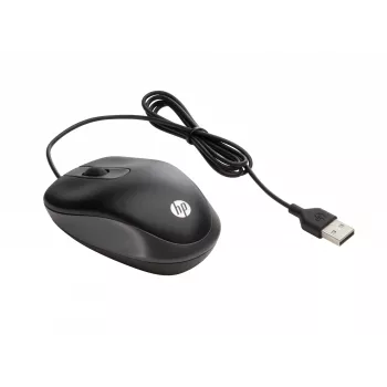 Rato de viagem HP USB, ambidestro, ótico, USB Type-A, 1000 DPI, preto