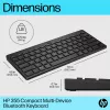 Teclado Bluetooth compacto HP 355 – teclas mecânicas sem fios, preto, 0,34 kg