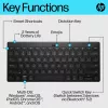 Teclado Bluetooth compacto HP 355 – teclas mecânicas sem fios, preto, 0,34 kg