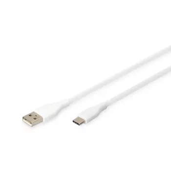 Cabo de carregamento em silicone DIGITUS USB-C - USB-A - USB-C USB 2.0 60W - 2m branco