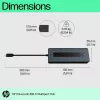 Hub multiporta HP Universal USB-C USB 3.2 Gen 1 Type-C preto