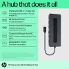 Hub multiporta HP Universal USB-C USB 3.2 Gen 1 Type-C preto