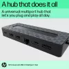 Hub multiporta HP Universal USB-C USB 3.2 Gen 1 Type-C preto