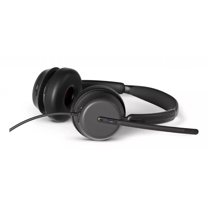 Lenovo 4Z21P85373 Auscultadores/Headset Headset com fio com arco de cabeça para escritório/callcenter USB Type-C / USB Type-A preto