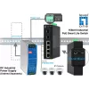 LevelOne Hilbert switch industrial Gigabit PoE Smart Lite de 6 portas, 2 x SFP, 4 saídas PoE, 802.3at/af PoE