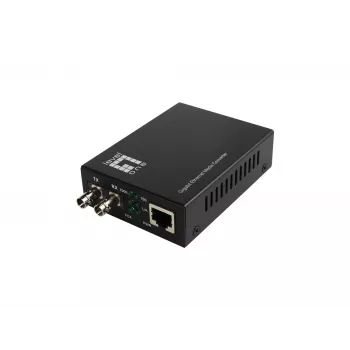 LevelOne conversor de mídia RJ45 para ST Gigabit, fibra monomodo, 1310nm, 20km