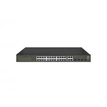 Switch gerido LevelOne Hilbert Gigabit Smart Lite de 28 portas