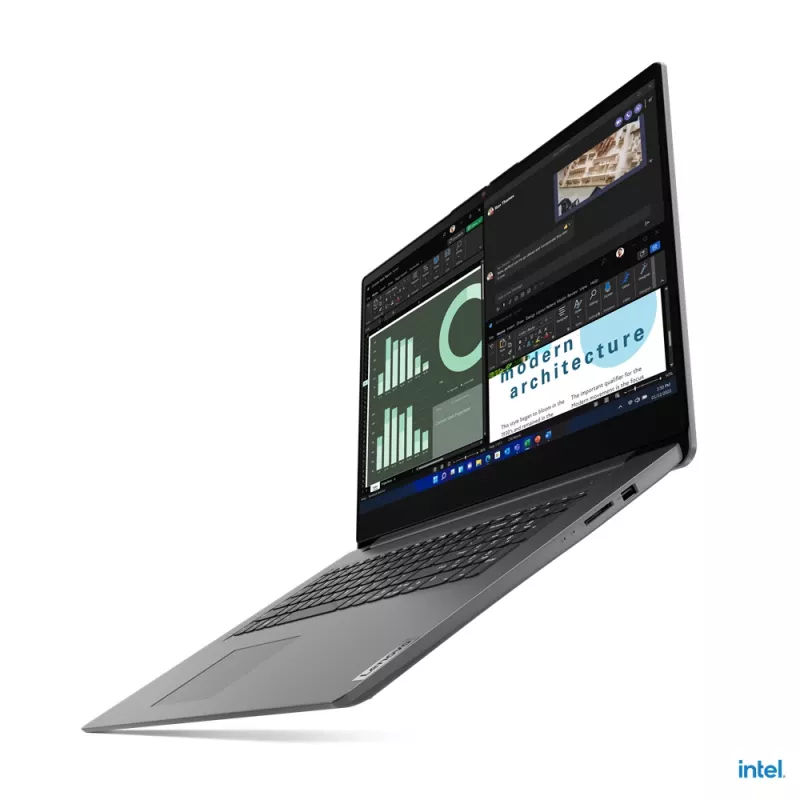 Lenovo V17 G4 IRU Intel® U U300 portátil 43,9 cm (17,3 polegadas) Full HD 8 GB DDR4-SDRAM 512 GB SSD Wi-Fi 6 (802.11ax) Windows 11 Home alemão cinzento
