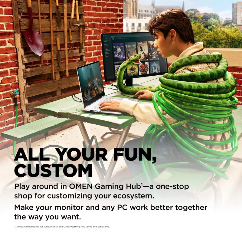 OMEN by HP monitor gaming FHD 165Hz 23,8 polegadas – OMEN 24, 60,5 cm (23,8 polegadas), 1920 x 1080 píxeis, Full HD, LCD, 1 ms, preto