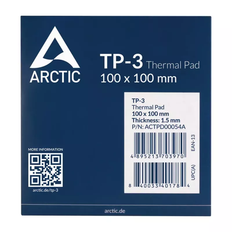 ARCTIC TP-3 Premium Performance pad térmico 100 x 100 mm, 1,5 mm