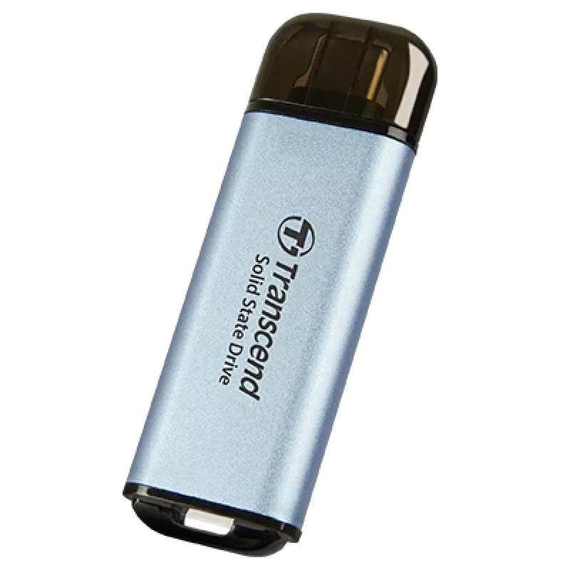 TRANSCEND Esd300c – 1 TB SSD portátil – USB Type-C – 3D-NAND-Flash – azul-céu