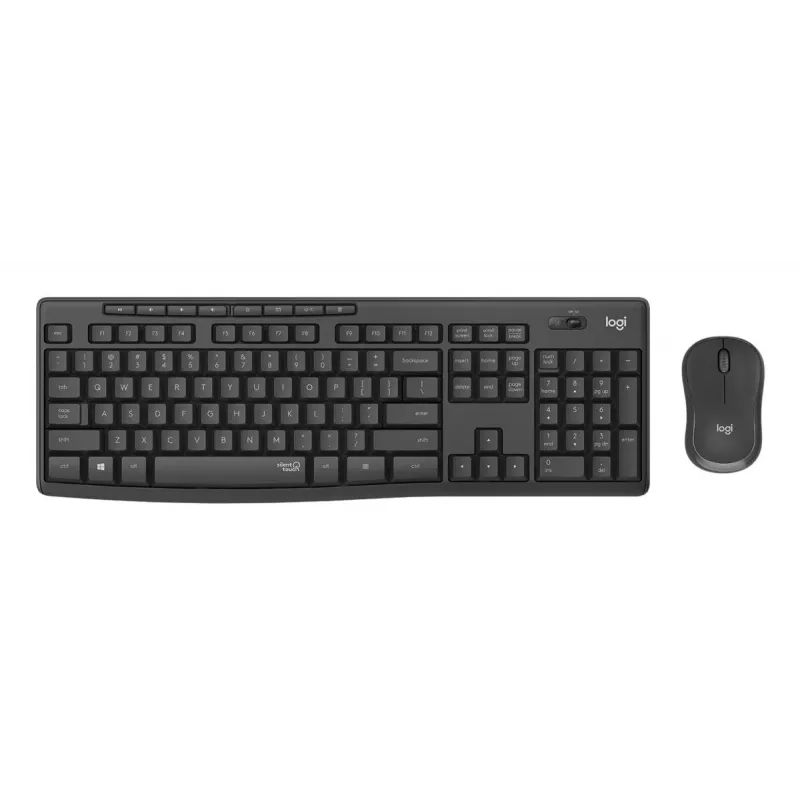 LOGITECH MK295 Conjunto de teclado/rato sem fios silencioso - grafite - Qwertz Swiss/Lux