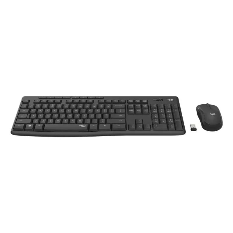 LOGITECH MK295 Conjunto de teclado/rato sem fios silencioso - grafite - Qwertz Swiss/Lux