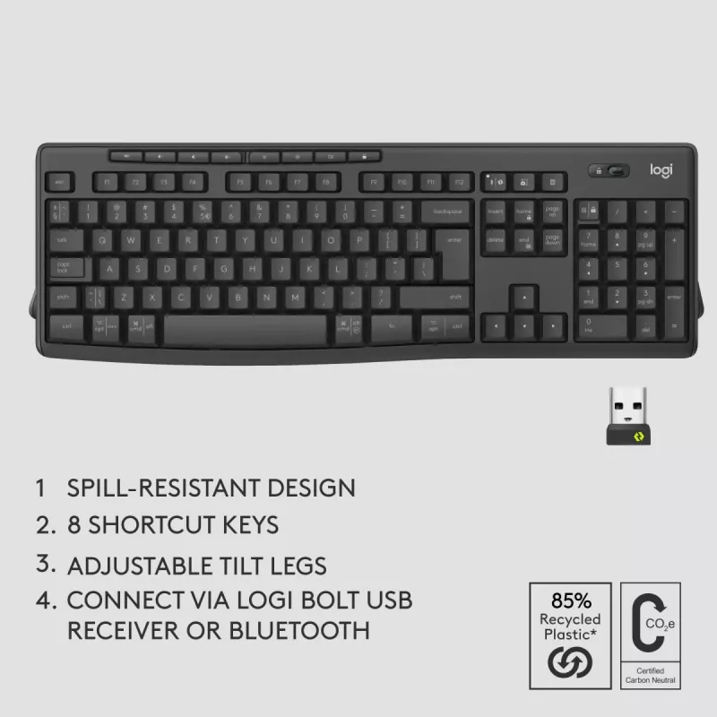 Logitech MK370 Combo for Business – Teclado e rato sem fios de tamanho normal