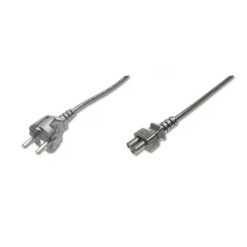 DIGITUS Cabo de alimentação, CEE 7/7 (Type-F) - C5 M/F, 75 cm H05VV-F3G 0,75 mm² preto