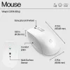 Conjunto de teclado e rato sem fios HP 655 Tamanho completo Branco