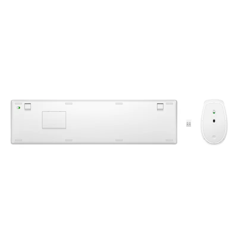 Conjunto de teclado e rato sem fios HP 655 Tamanho completo Branco